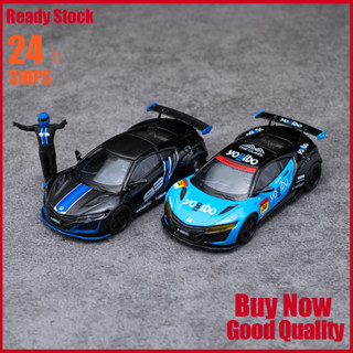 F1/JDM[現貨]TM1:64本田nsx車模34號93號賽車JDM日係車模擬閤金微縮小汽車模型