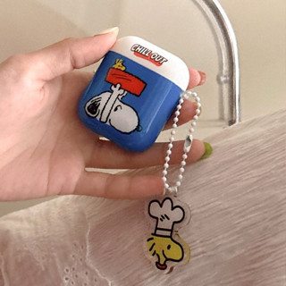 日系卡通拼色史努比適用AirPods 1/2/3代保護殼蘋果4代矽膠軟殼AirP4ods Pro2無線藍牙耳機保護套