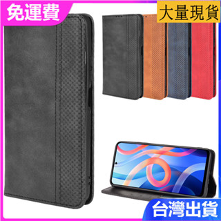 適用小米xiaomi Poco M4 Pro 5G手機殼插卡磁吸翻蓋手機皮套M4Pro