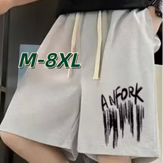 🔥48H出貨 M-8XL華夫格 休閒短褲 男夏季 潮牌寬鬆大碼中褲 薄款外穿運動五分褲沙灘褲 運動短褲 褲子男