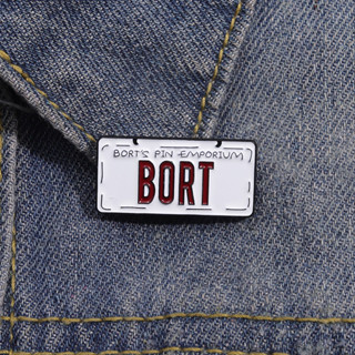 Simpson BOrt 車牌琺瑯胸針復古搞笑喜劇動漫服裝配飾送給朋友的禮物