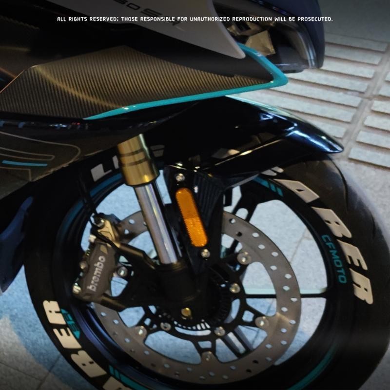 【台灣熱銷】3D連體英文字母 輪胎貼汽車輪胎 反光貼紙摩托車輪 轂裝飾個性防水貼