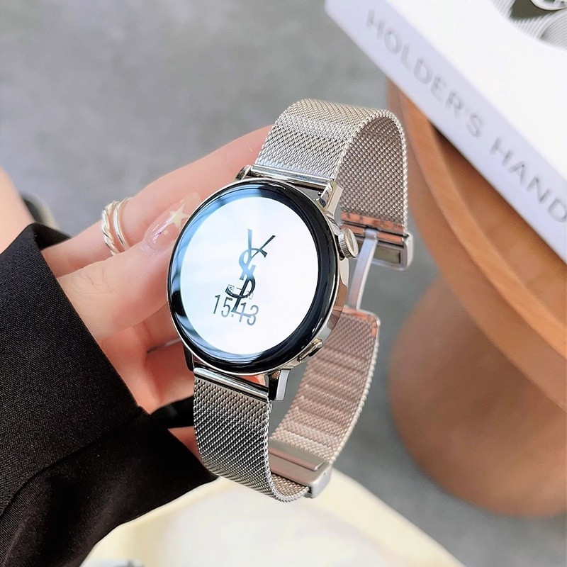 折疊扣米蘭磁吸錶帶 20mm/22mm不鏽鋼錶帶 蘋果 三星 華為 佳明 小米 華米 米動智能手錶配件 替換錶帶 腕帶
