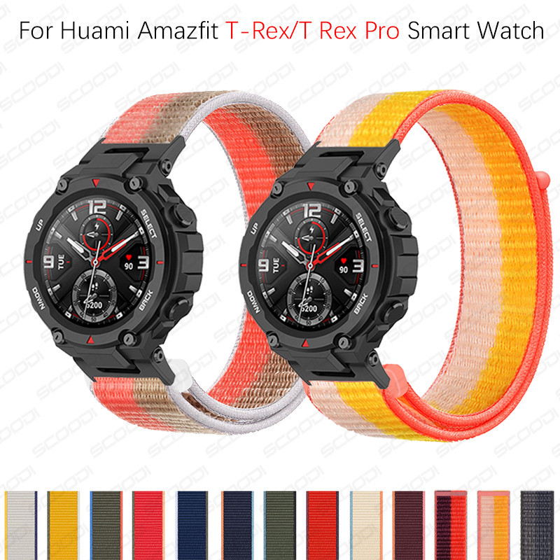 Huami Amazfit T-Rex / T-Rex Pro 智能手錶腕帶手鍊手錶配件的運動環尼龍錶帶