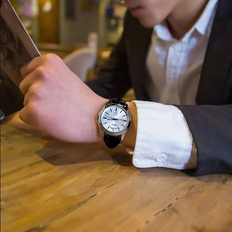 Casio卡西歐手錶男商務防水石英錶非自動機械MTP-1370L-7AV 1374D