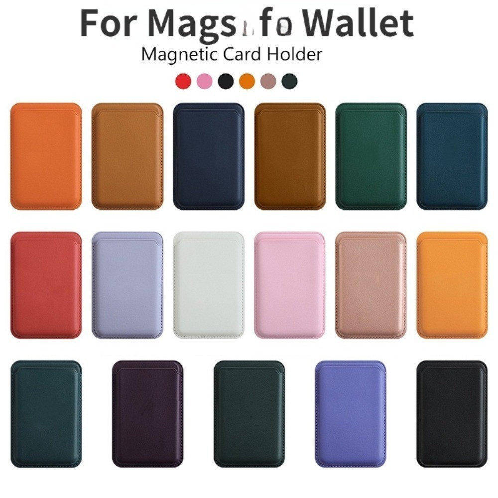 全新豪華錢包磁吸皮革袋 ID 信用卡夾適用於 IPhone 12 13 14 15 Pro Max Macsafe 保護