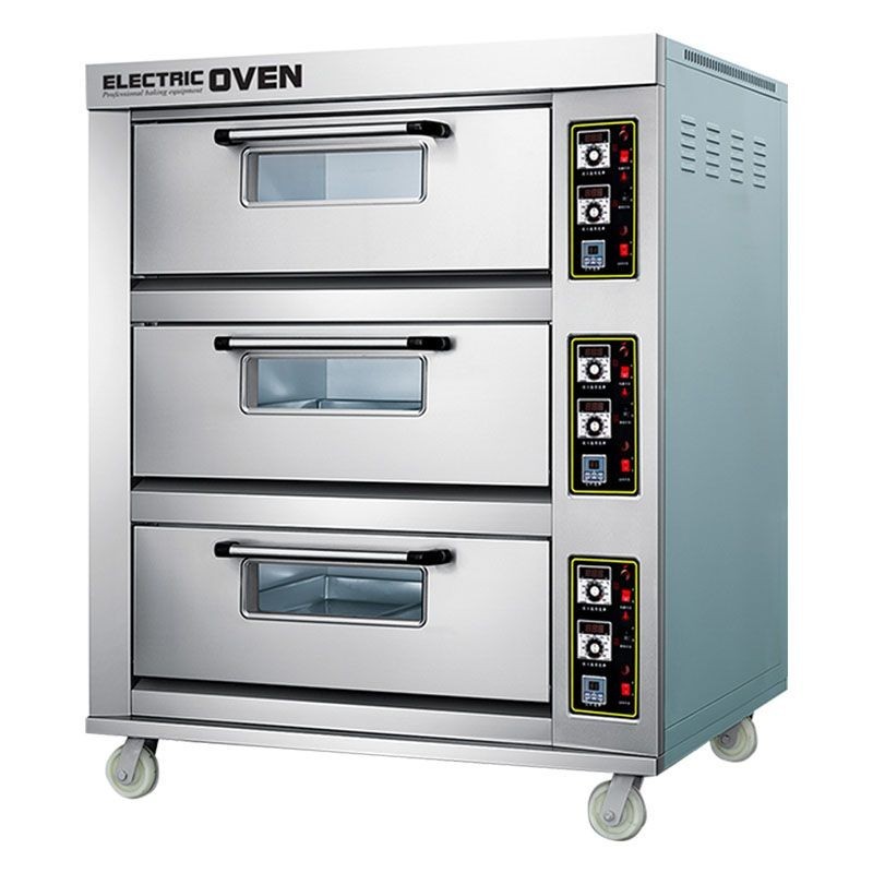 【24年新款】商用三層三盤電烤箱麵包蛋糕烘焙專用電熱烘爐大型披薩烤箱