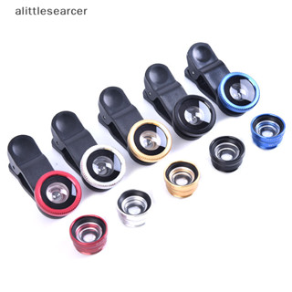 Alittlesearcer 3In1 手機魚眼+廣角+微距相機鏡頭適用於通用手機 EN
