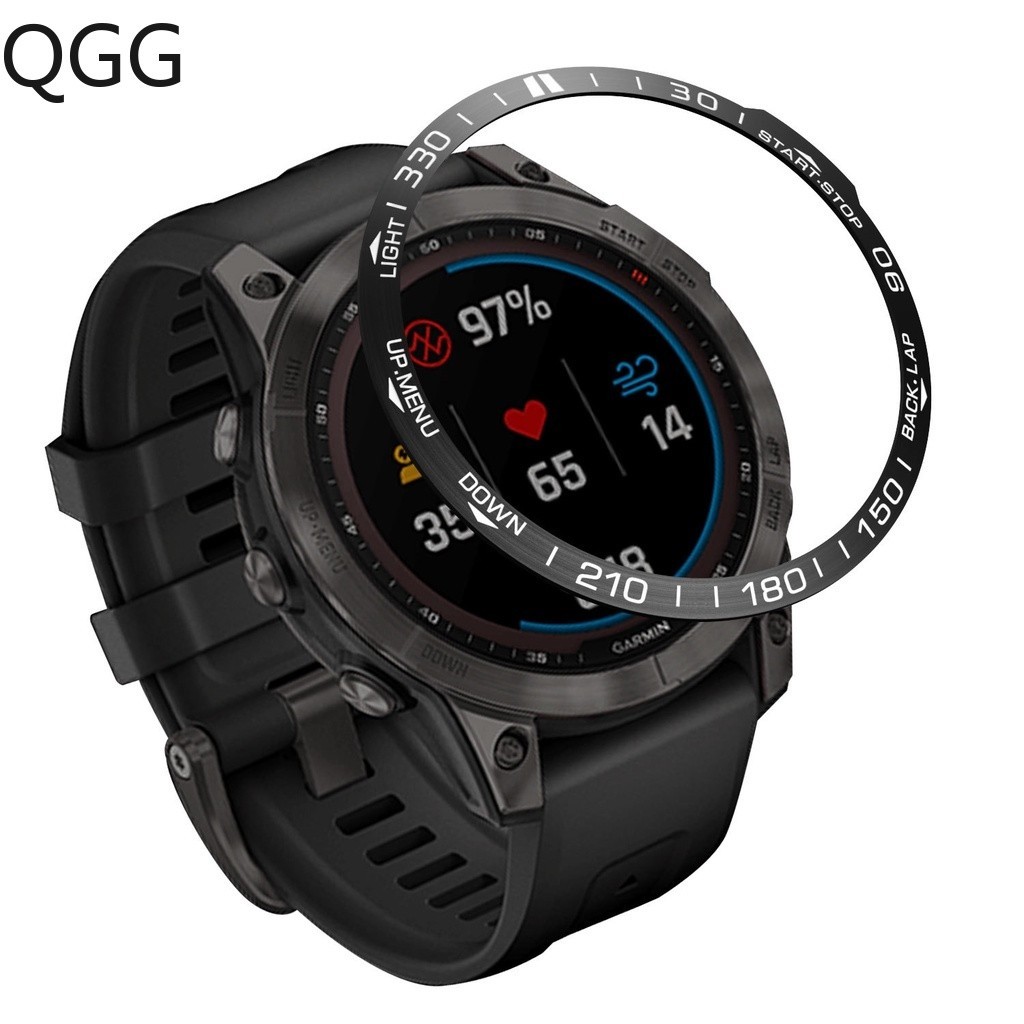 適用於Garmin Fenix 7X 7 7S 刻度金屬表圈 競速保護圈Fenix 7X 7 7S表圈保護圈蝕刻數字表殼