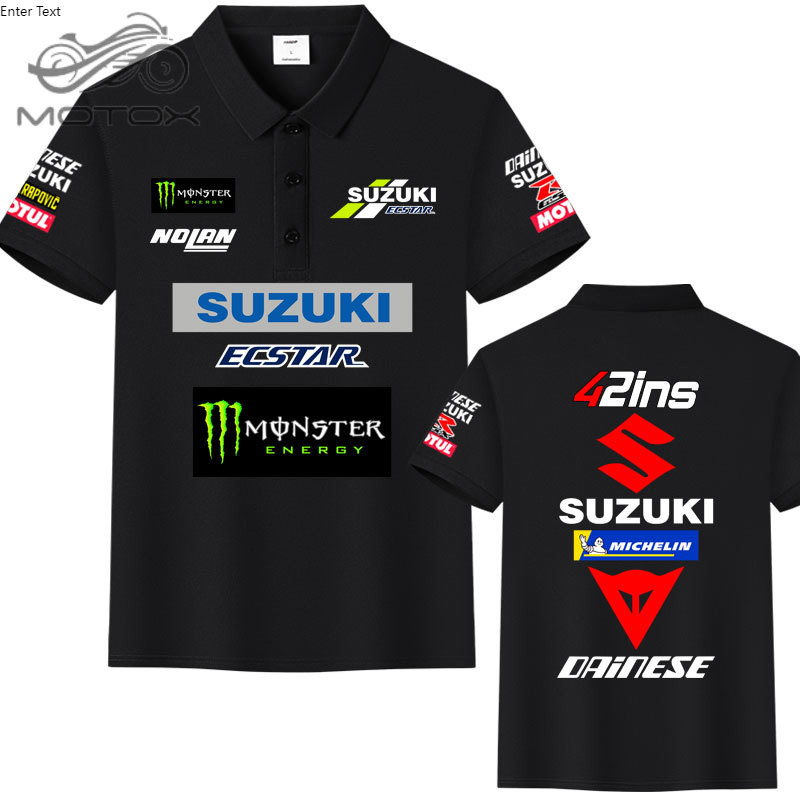 【台灣出貨】SUZUKI重機車賽車服夏冰絲棉POLO衫短袖T恤男MotoGP廠隊體恤