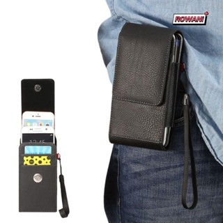 ROWAN1手機袋,保護套雙層手機口袋,時尚通用穿皮帶皮革皮帶包