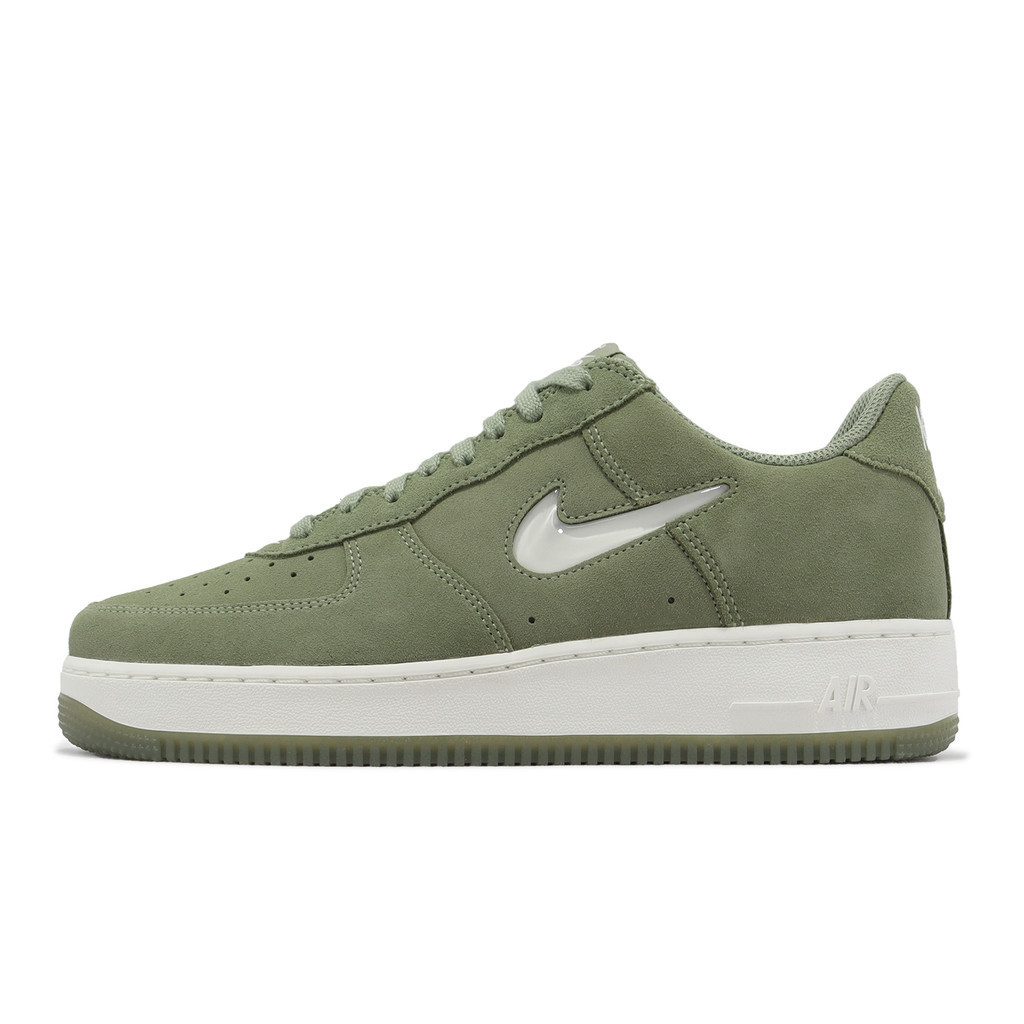 Nike 休閒鞋 Air Force 1 Low Retro 綠 小勾勾 麂皮 男鞋 [ACS] DV0785-300