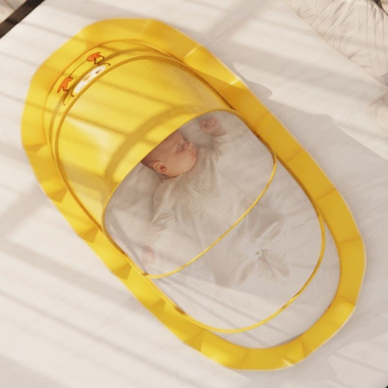 【當天出貨】嬰兒蚊帳新生兒嬰兒床防蚊罩可摺疊兒童蚊帳無底寶寶蒙古包蚊帳罩