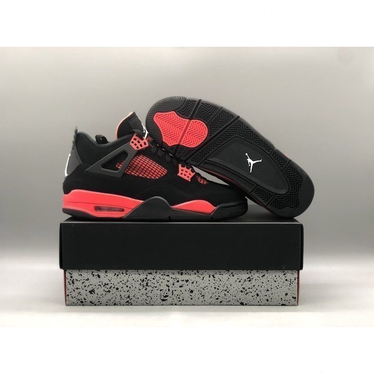 便宜 Air Jordan 4 “Red Thunder” 黑/白和紅CT8527-016籃球鞋