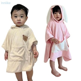 Inn 韓式嬰兒可愛純棉連帽浴巾浴袍軟裹毯兒童