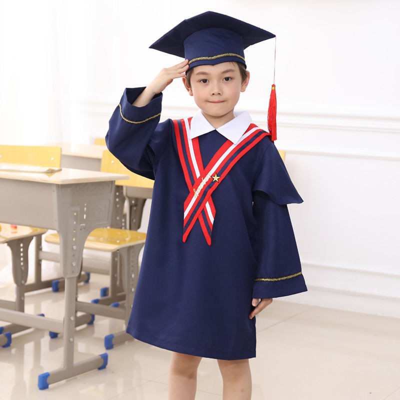 【學士帽博士服】兒童博士服幼兒園學士服套裝畢業季服裝小學生畢業典禮男女童禮服