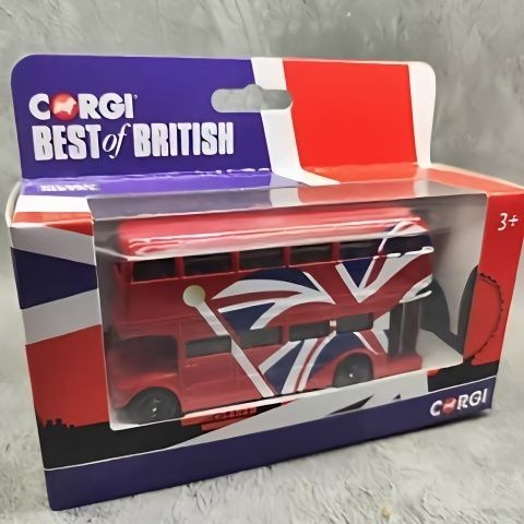 CORGI 英國狗仔倫敦國旗版雙層巴士英倫風格合金收藏模型 全新絕版模型 收藏