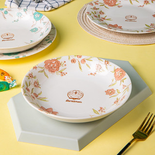 哆啦a夢盤子 陶瓷菜盤飯盤 釉下彩 平盤圓形家用點心盤裝飾盤 盤子 碟子 可微波碗盤組 碗盤器皿