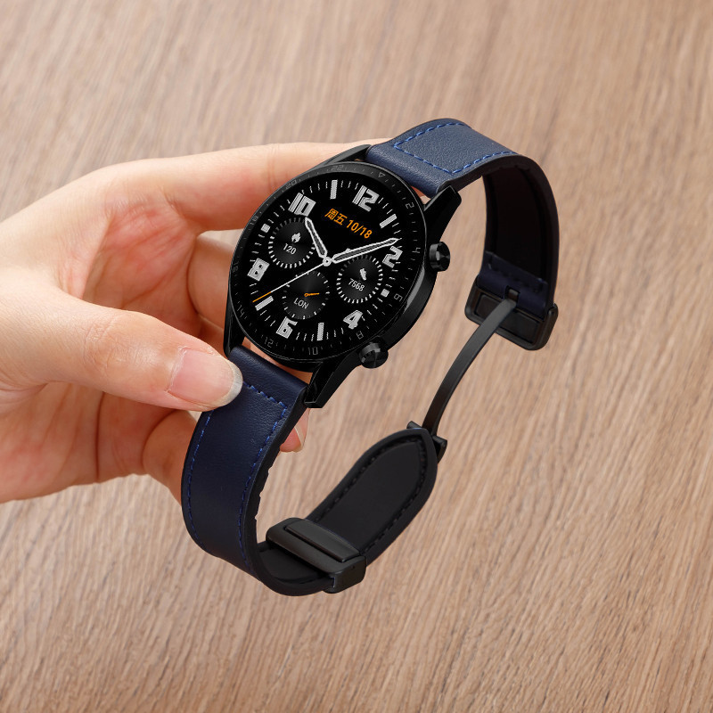 小米手錶S5 錶帶 磁吸扣瘋馬紋真皮錶帶 小米 watch S4 Xiaomi watch S3 替換錶帶 手錶錶帶