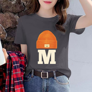 胖胖美依 T恤 短袖上衣 上M-2XL純棉t恤內搭半袖夏季個性印花正肩vintage短袖上衣-3194.