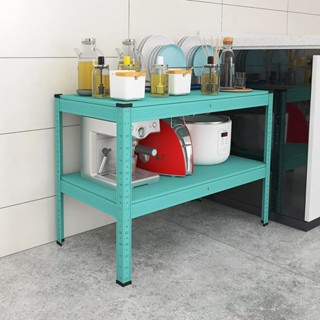 『 MUU 』北歐風鐵藝二層廚房置物架鍋架落地式電飯煲微波爐架