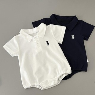 嬰兒連體衣 包屁衣 嬰幼兒Polo衫 短袖哈衣 寶寶連體衣 寶寶短袖 嬰兒衣服 寶寶上衣 寶寶外出服 寶寶包屁衣