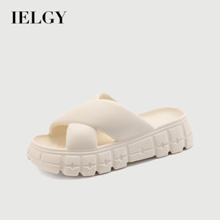 IELGY 厚底拖鞋女韓版平底交叉綁帶室內潮流eva軟底休閒涼拖鞋