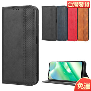適用Realme C33 2023手機殼OPPO C33 4G手機皮套磁吸翻蓋插卡復古
