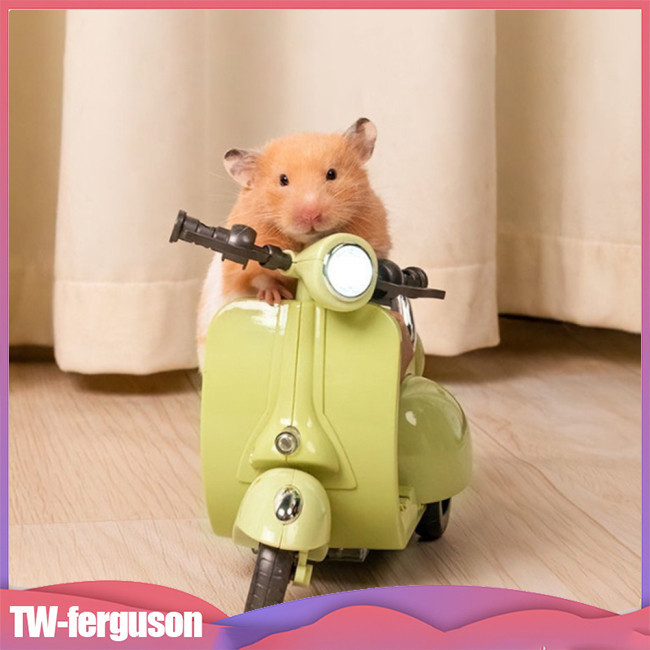 Fe倉鼠摩托車玩具豚鼠小動物360度旋轉輕型電動滑板車寵物用品