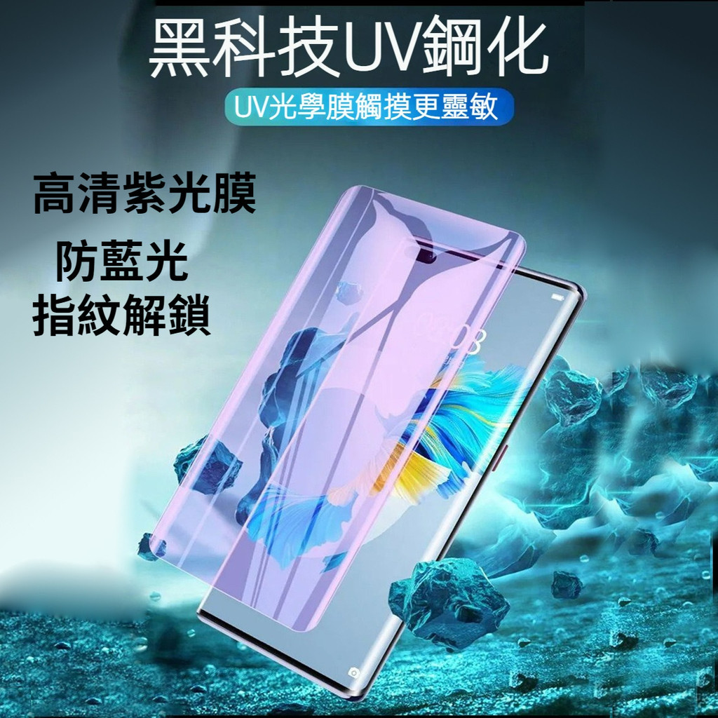 UV全膠膜 LG Velvet 手機玻璃貼 LG Wlng 高清紫色曲面 防爆保護貼 鋼化膜