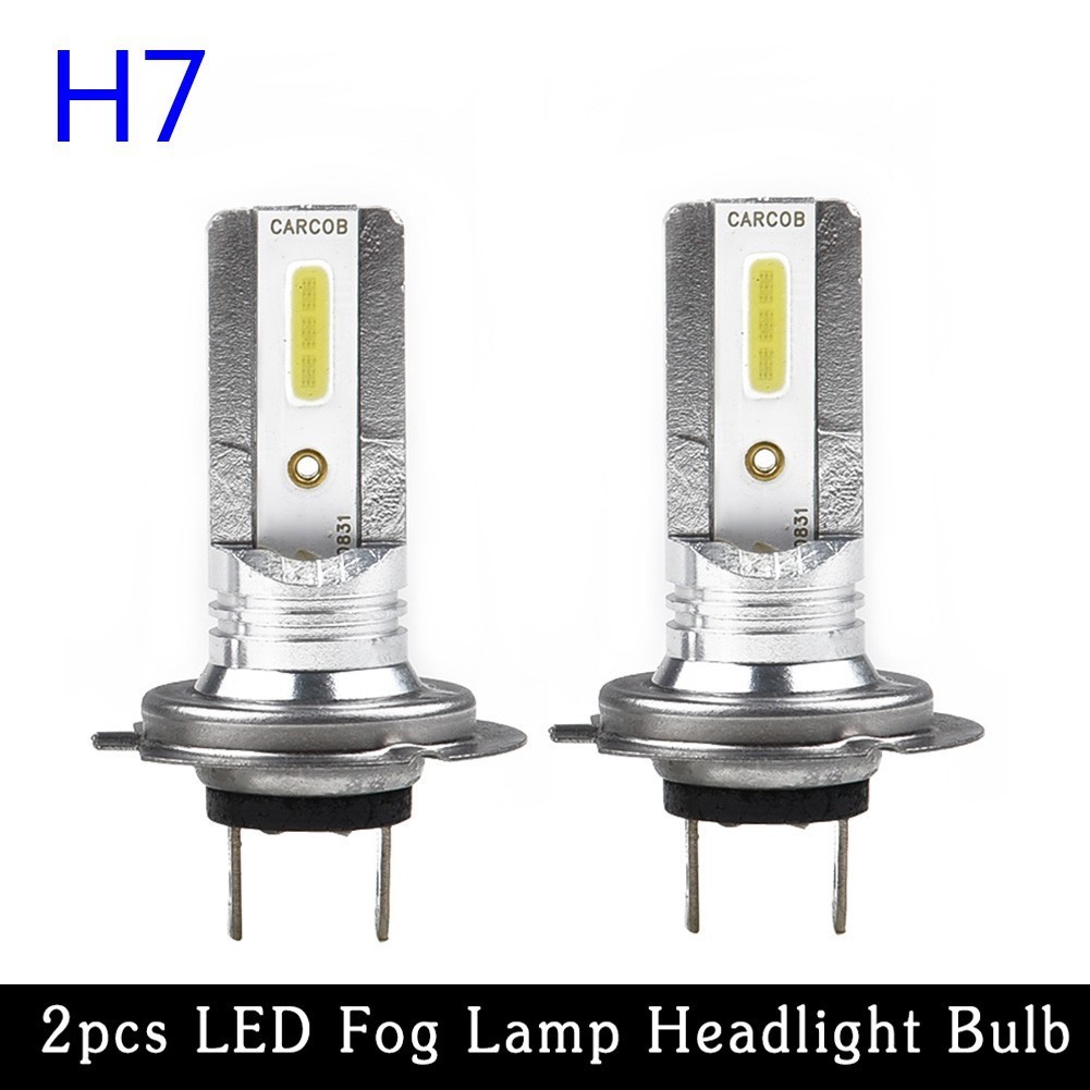 快速發貨⚡ 2 件 H7 LED 霧燈頭燈燈泡大功率 6500k 100W 雙面