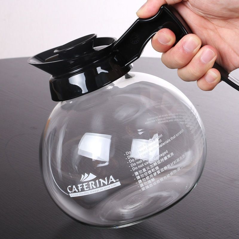 原裝CAFERINA咖啡壺 耐高溫美式咖啡機330玻璃壺保溫盤加熱爐耐熱