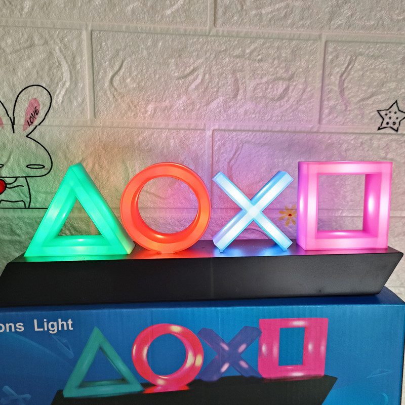 信仰燈創意icon燈ps5/PS4氛圍燈XO遊戲圖標燈氛圍裝飾小夜燈