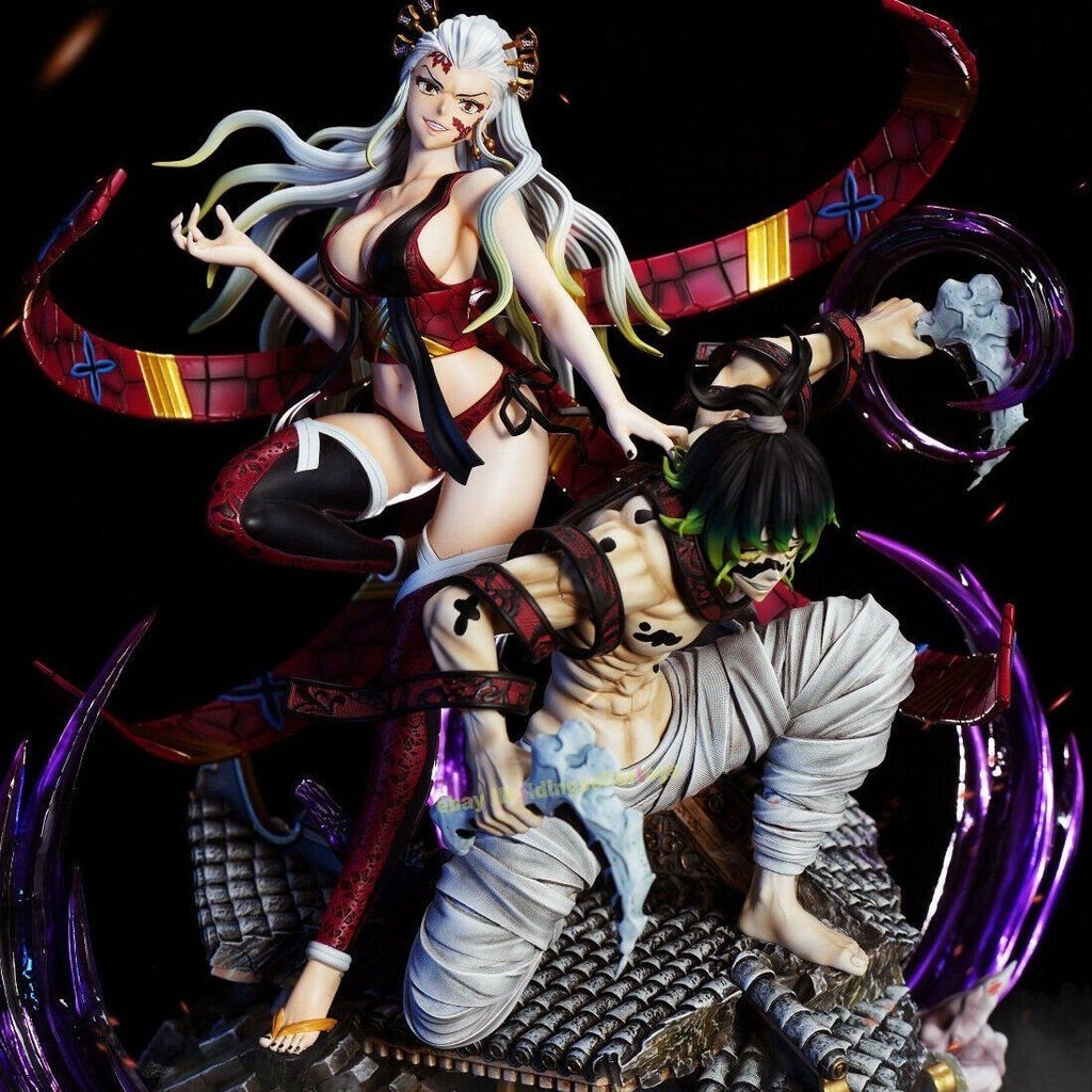 【潮玩精品摆件】堕姬鬼灭之刃手办妓夫太郎全套立体卡通爆款光固化高精度GK白模