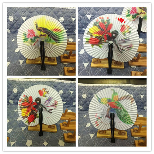 ‹小巧扇子›現貨 工藝摺疊小紙扇  摺疊扇  子中國風 扇子 小  摺疊扇  裝飾兒童夏季古風 扇子