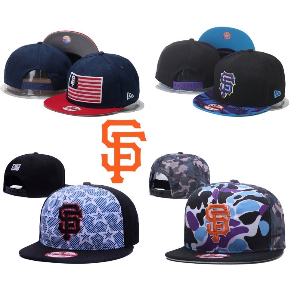 高品質 MLB 舊金山巨人隊球迷男女通用棒球帽,彩色創意設計可調節多功能背扣