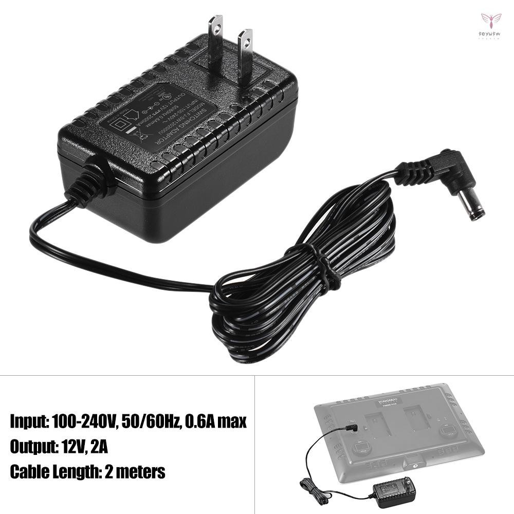 永諾 12V 2A 標準電源適配器帶美式插頭寬電壓 100-240V 適用於永諾 YN300III YN216 YN14