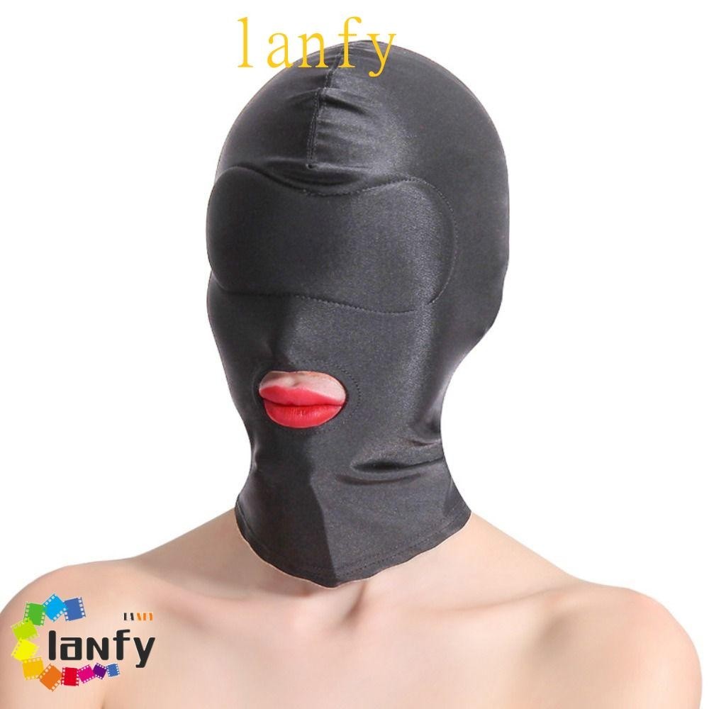 LANFY全臉罩透氣戶外1孔角色扮演面具開口面膜角色扮演服裝巴拉克拉法帽眼罩帽子