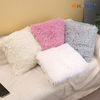 柔軟舒適海獅絲絨方形枕套沙發座椅裝飾抱枕套臥室毛絨靠墊套