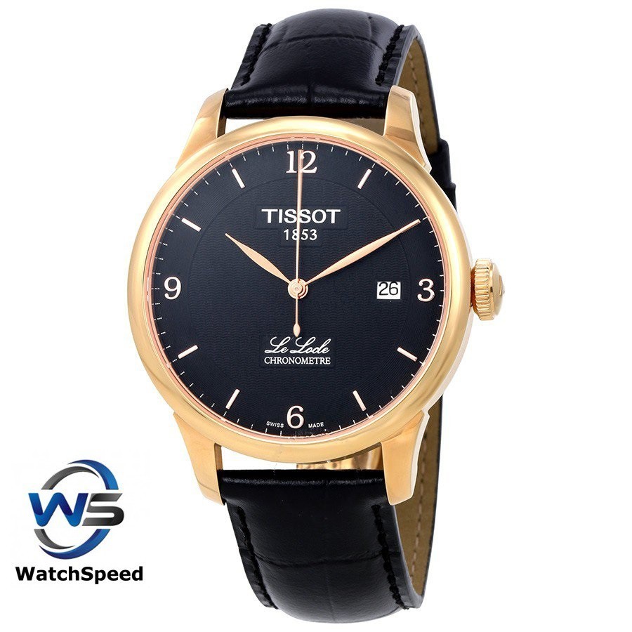 TISSOT 天梭 T006.408.36.057.00 藍寶石 Le Locle 計時碼表黑色錶盤男士手錶