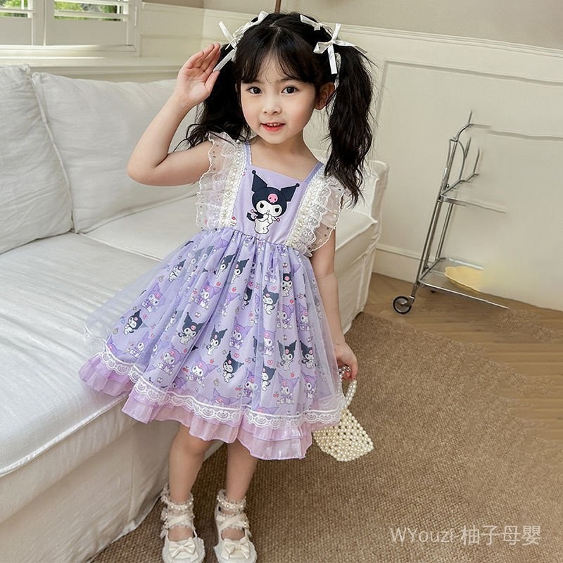 女童蘿莉塔公主裙子新款洋氣兒童庫洛米洋裝寶寶蓬蓬裙