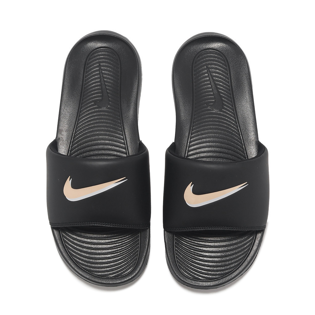 Nike 拖鞋 Victori One Slide 男鞋 黑 玫瑰金 勾勾 運動拖鞋 [ACS] FZ1395-001