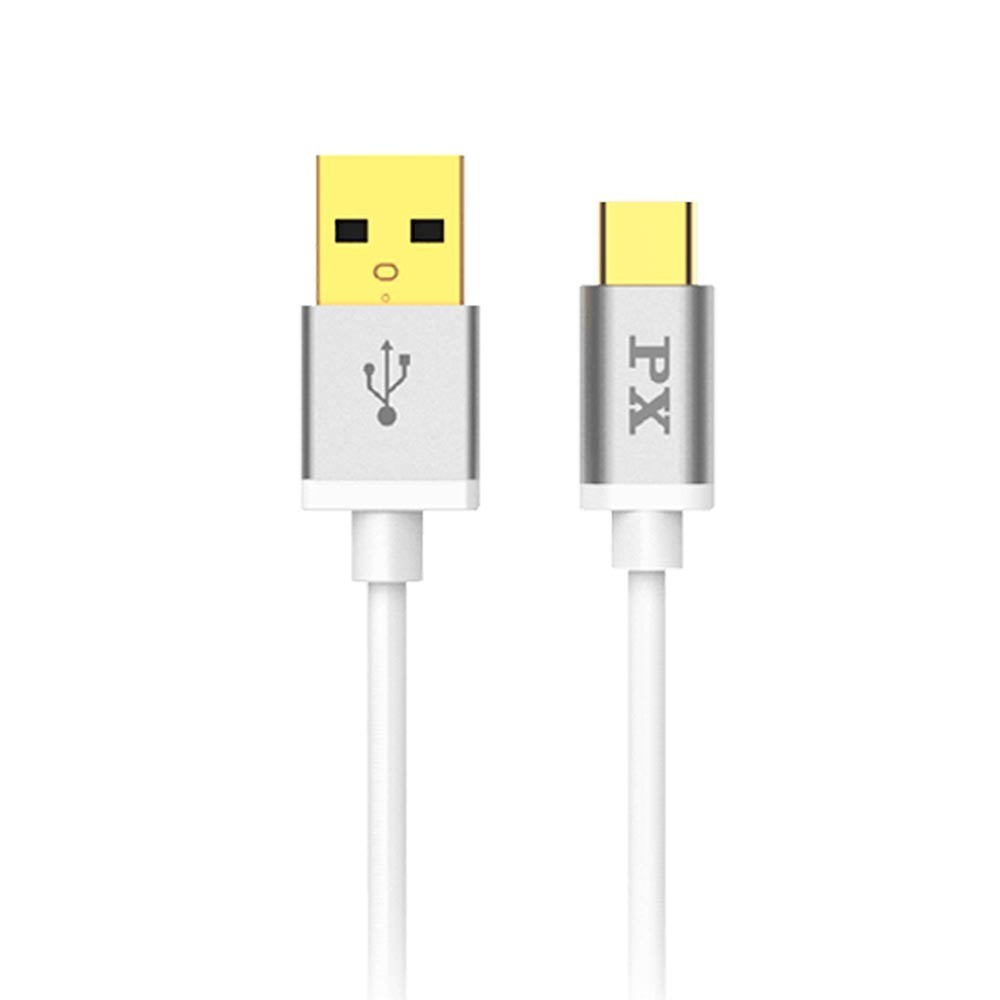 【PX 大通】UAC2-1W USB2.0 A TO C充電線-白/1M