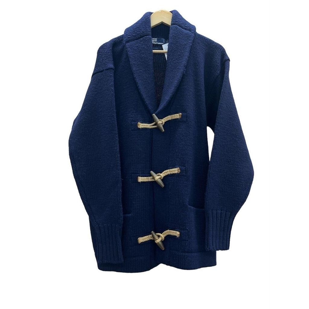 Ralph Lauren粗呢大衣外套海軍藍 羊毛 日本直送 二手