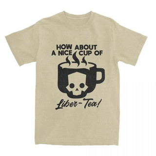 男士 T 恤 Helldivers How About A Nice Cup Of Liber-Tea Humor 純棉