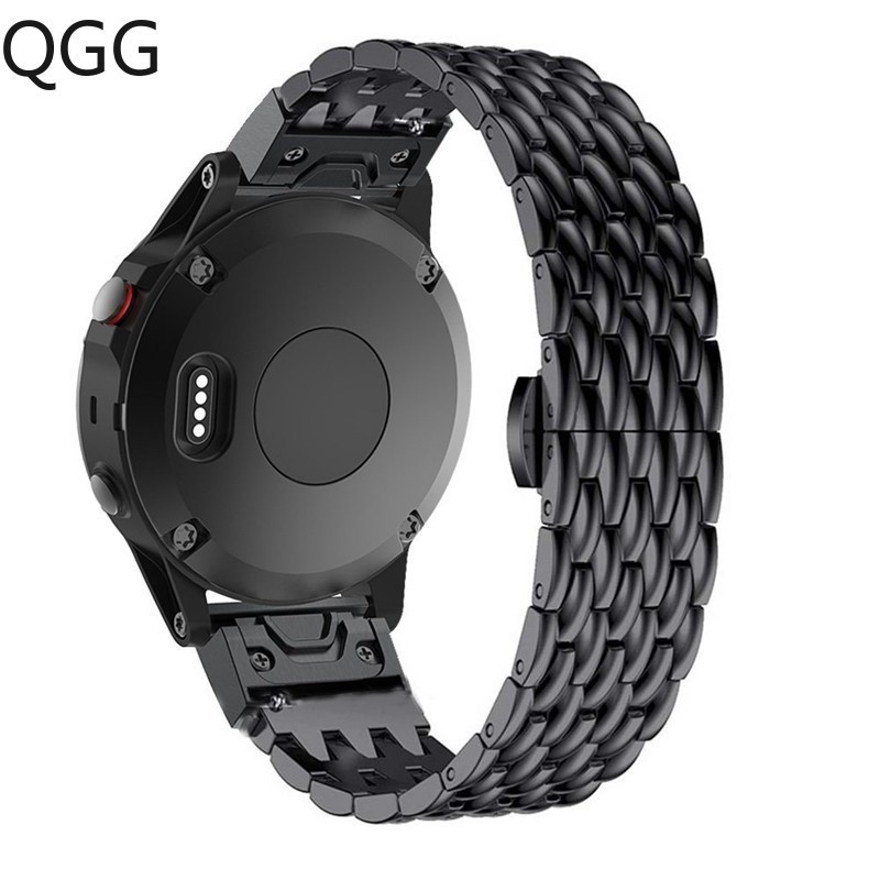 佳明Garmin Fenix 7 7x 935不鏽鋼快拆錶帶 佳明6 6X Pro快拆錶帶Fenix 3 HR金屬錶帶