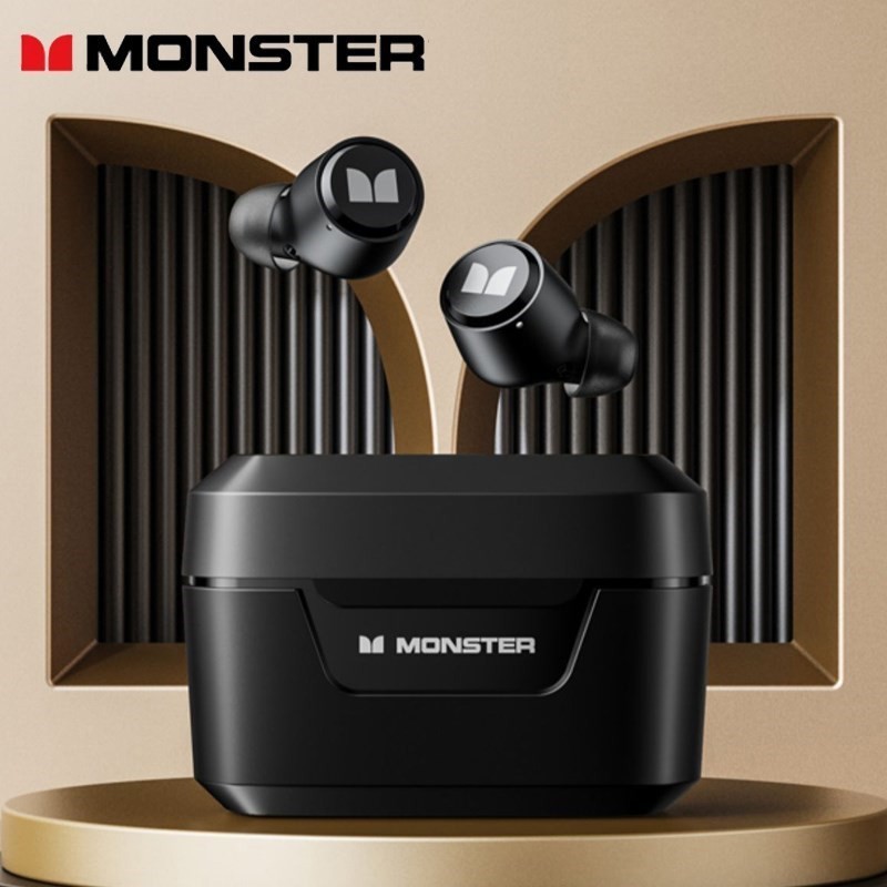 Monster XKT05 TWS藍牙5.2迷你時尚耳機清晰語音通話ENC降噪運動長待機低延遲耳機