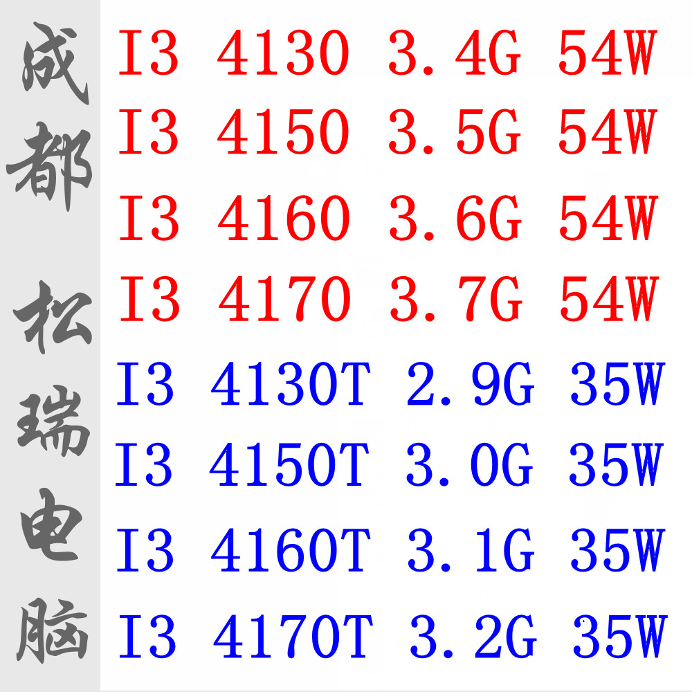 [特價速發]Inte I3-4130散片CPU有4150  4160 4170 4130T 4150T 4160T 41
