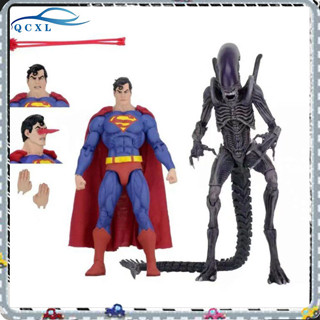 清倉價!! Neca Batman Superman Vs Xenomorph 雙組 7 英寸可動人偶模型玩具收藏品