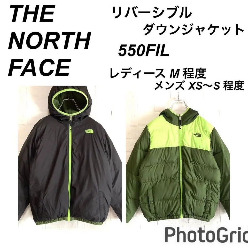 THE NORTH FACE 北面 羽絨服 夾克外套 550FP 卡其色 黑色 雙面 mercari 日本直送 二手